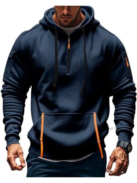 Other - Tactical Quarter Zip Pullover Hoodie Sweatshirt with Pockets